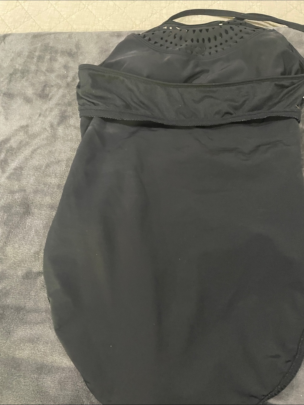 Merona Black High-Neck One-Piece Swimsuit - Picture 9 of 11